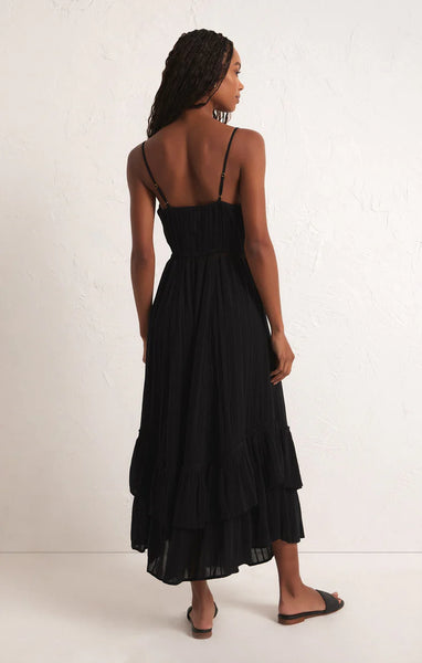 Black Reed Maxi Dress