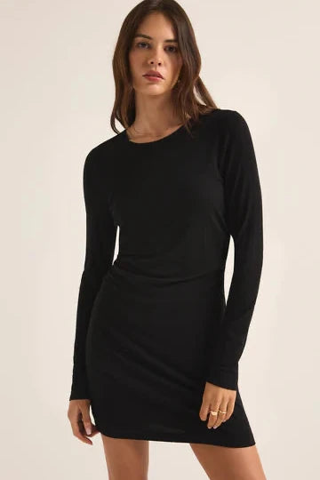 Black Winnie Rib Dress