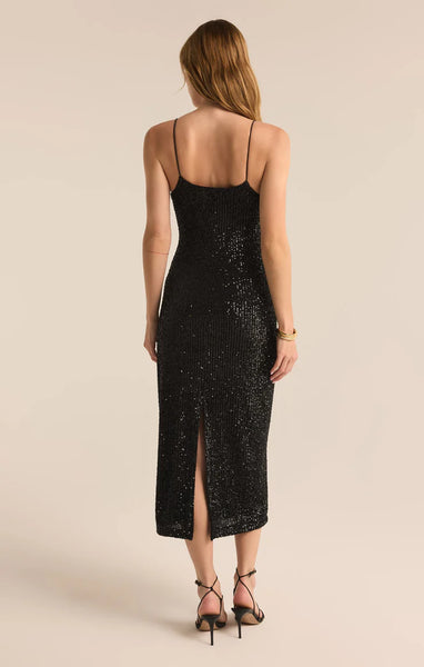 Black Paulina Sequin Dress