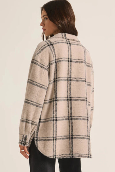 Crystal Grey Plaid Tucker Jacket