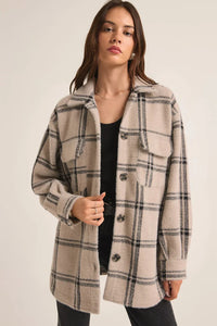 Crystal Grey Plaid Tucker Jacket