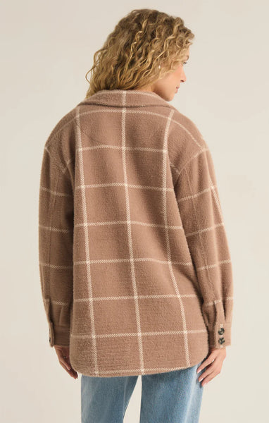 Heather Taupe Plaid Tucker Jacket