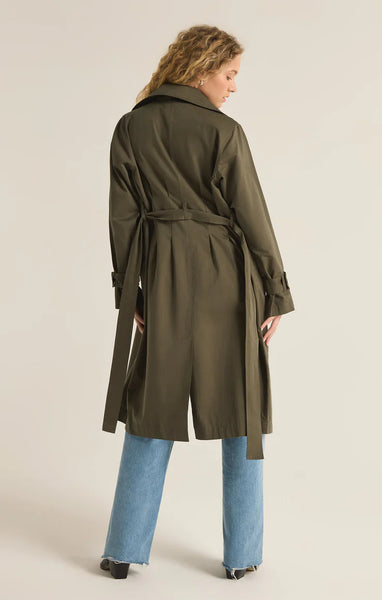 Grape Leaf Dorian Trench Coat