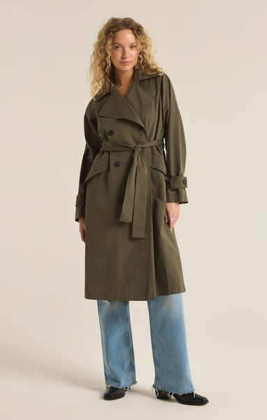 Grape Leaf Dorian Trench Coat