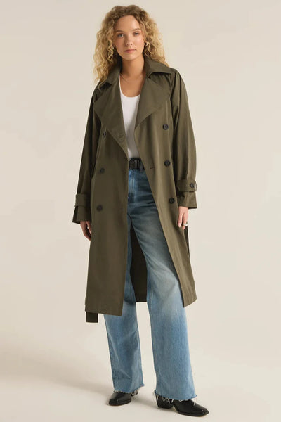 Grape Leaf Dorian Trench Coat