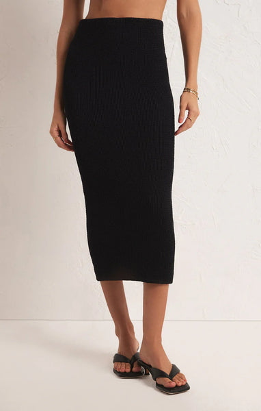 Black Aveen Midi Skirt