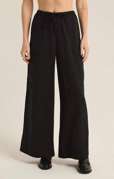 Black Renegade Wide Leg Cargo Pant