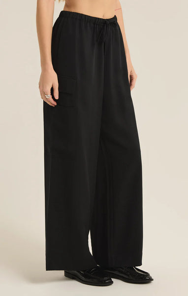 Black Renegade Wide Leg Cargo Pant