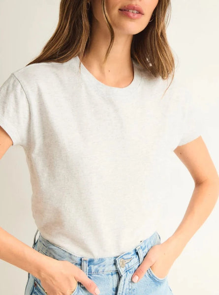 Light Heather Grey Modern Slub Tee