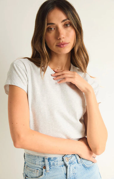 Light Heather Grey Modern Slub Tee