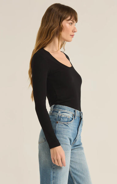 Black Varigated Layer Top