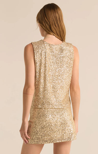 Champagne Sloane Sequin Top