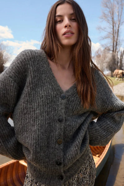 Charcoal Heather Josie Cozy Cardigan