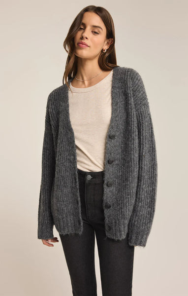 Charcoal Heather Josie Cozy Cardigan