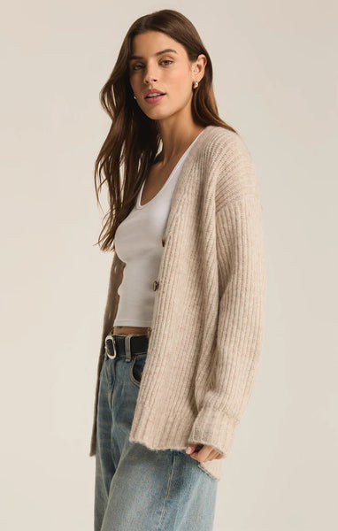 Light Oatmeal Heather Josie Cozy Cardigan