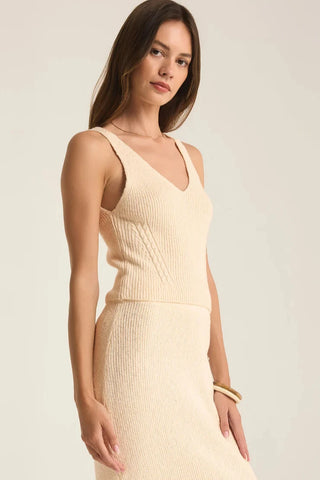 Oat Milk Evianna Sweater Tank