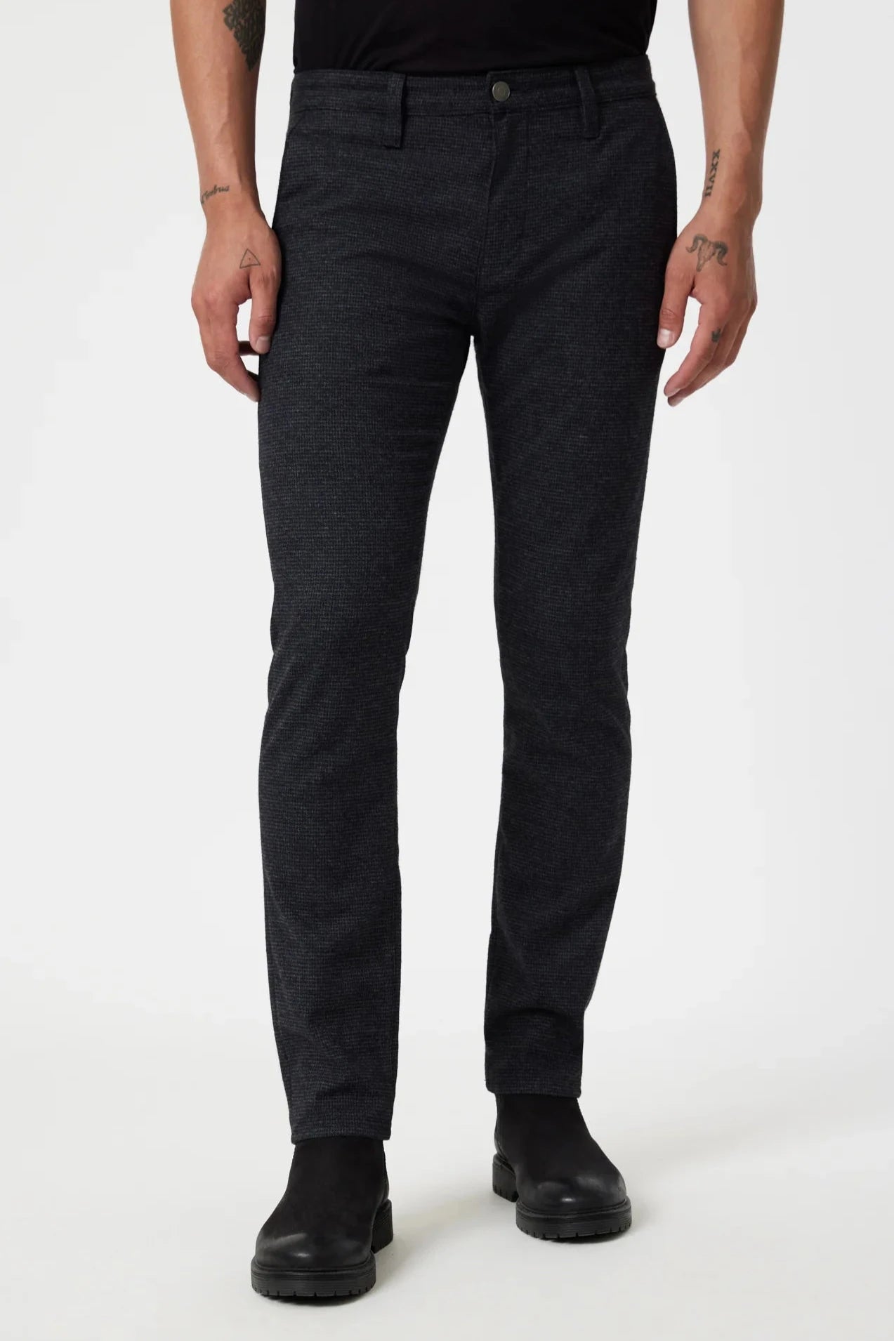 Navy Herringbone Milton Pants