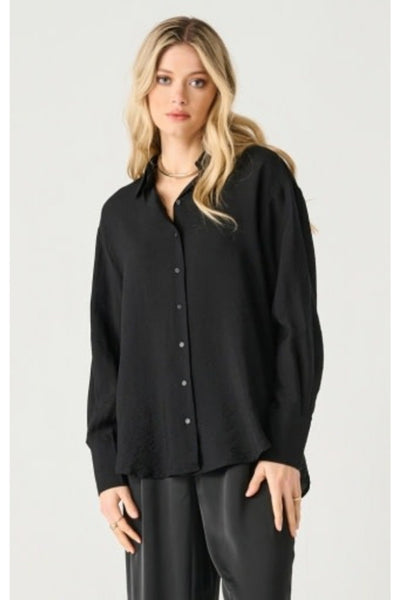 Black Sheer Button Up