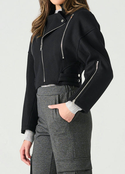 Black Glenna Crop Jacket