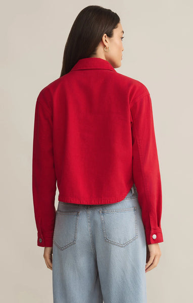 Cherry  All Day Cropped Denim  Jacket