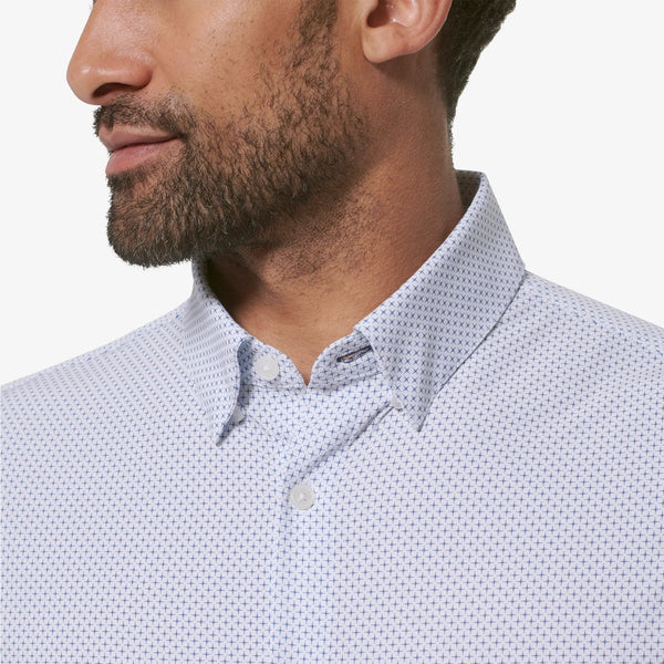 White Plus Print Leeward LS Dress Shirt