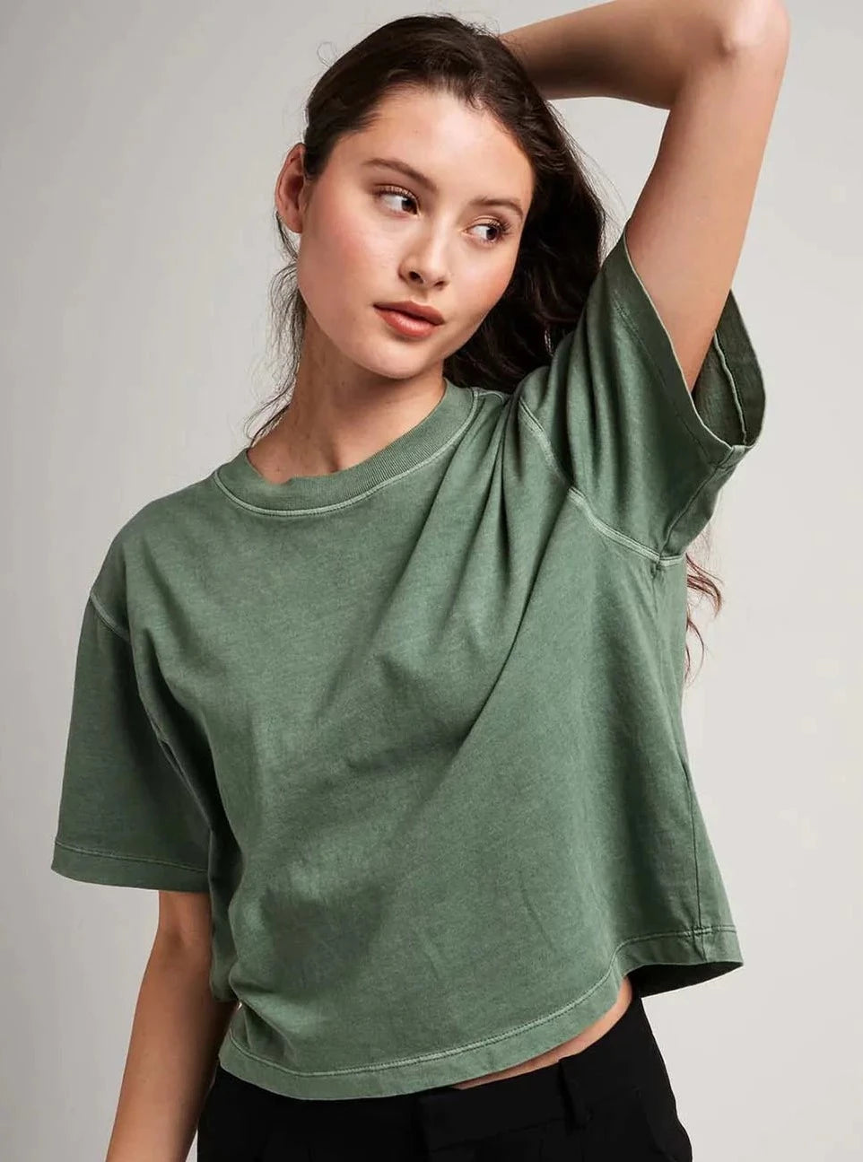 Sage Leaf Crop Tee