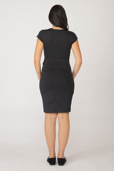 Black Boat Neck Dress