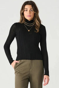 Black Flare Sleeve Top