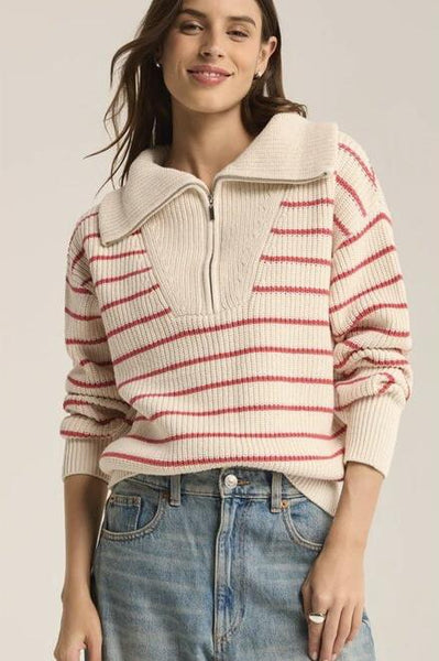 Red Pepper Villa Half Zip Sweater