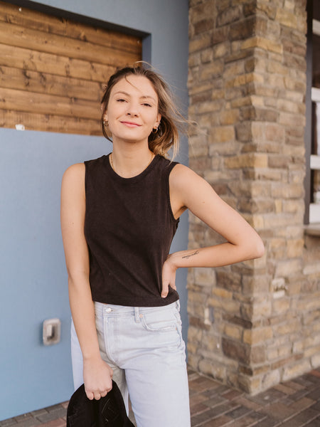 Black Sloane Muscle Tank