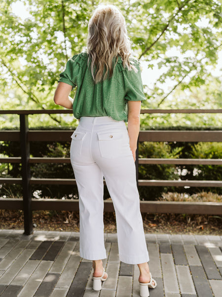 SPANX®  White Twill Wide Leg Pant (XS-2X)